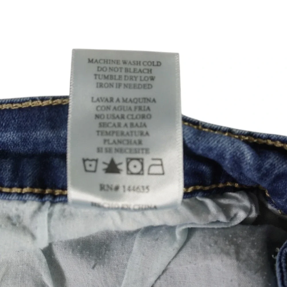 Kancan Los Angeles Skinny Jeans Womens 9 Blue Denim Cotton Distressed Frayed Hem